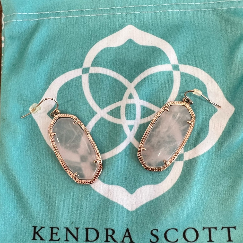 Kendra Scott Rose Gold Quartz Earrings